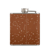 Root Beer met kleine belletjes Achtergrond Art Heupfles (Achterkant)