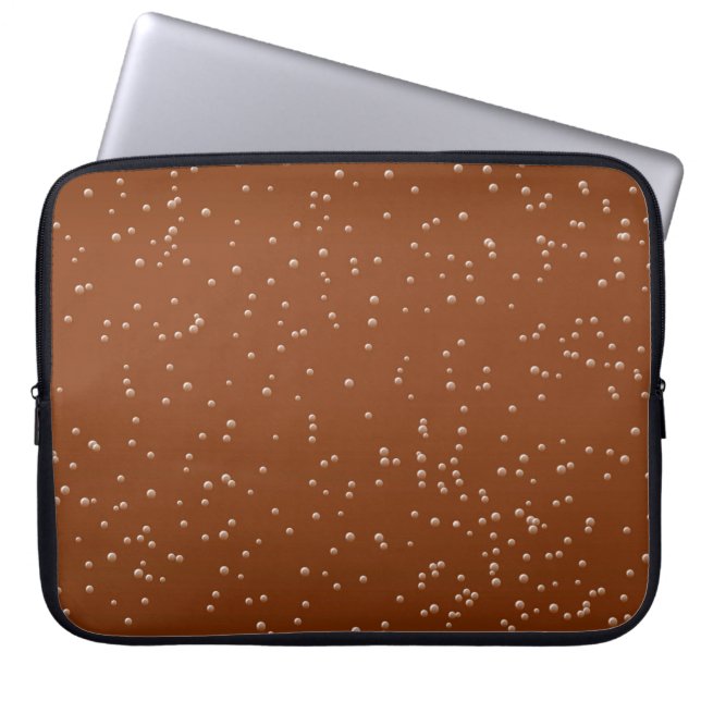 Root Beer met kleine belletjes Achtergrond Art Laptop Sleeve (Voorkant)