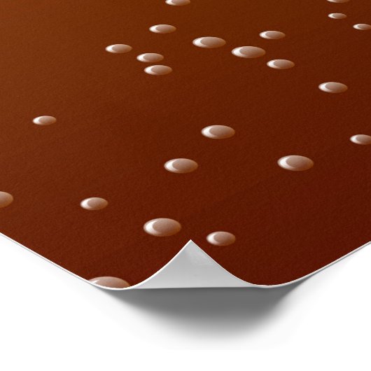 Root Beer met kleine belletjes Achtergrond Art Poster (Hoek)