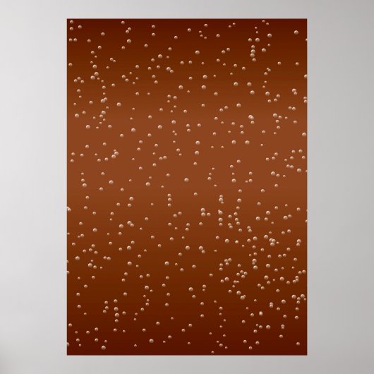 Root Beer met kleine belletjes Achtergrond Art Poster (Voorkant)