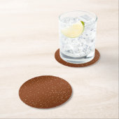 Root Beer met kleine belletjes Achtergrond Art Ronde Kartonnen Onderzetter (Insitu)