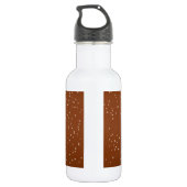 Root Beer met kleine belletjes Achtergrond Art Waterfles (Achterkant)