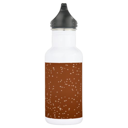 Root Beer met kleine belletjes Achtergrond Art Waterfles (Rechts)