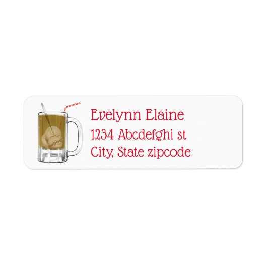 Root bier float etiket (Voorkant)