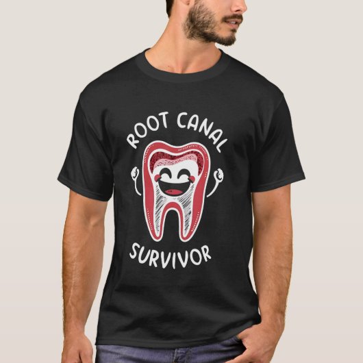 Root Canal Shirten Grappig Ik overleefde Mijn Root T-shirt (Voorkant)