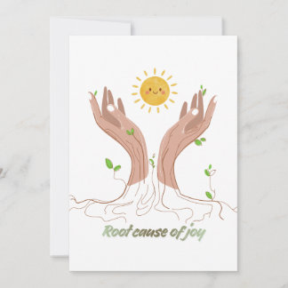 Root Cause of Joy | Nature Hands and Sun Greeting  Feestdagenkaart
