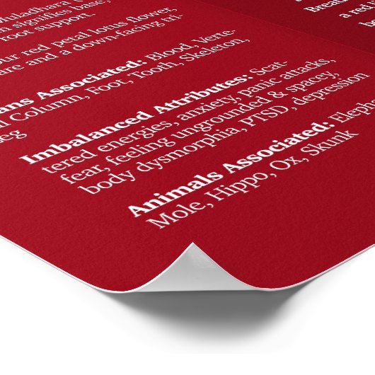 Root Chakra Balancing Poster Chart (Hoek)