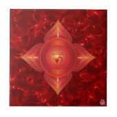 Root Chakra Ceramic Tile Tegeltje (Voorkant)