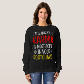 Root Chakra Chakra Wet van Karma Chakra Attractie Trui (Voorkant volledig)