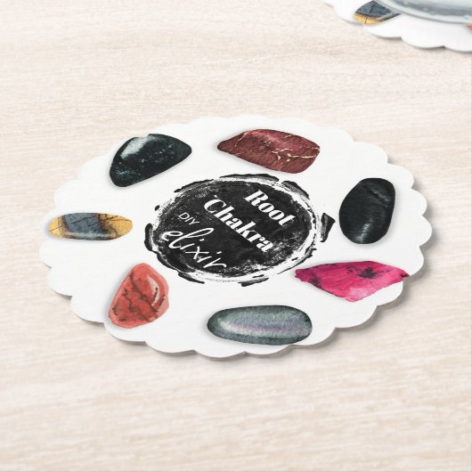*~* Root Chakra Elixir AP64 Stenen Kartonnen Onderzetters (Gekanteld)