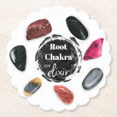 *~* Root Chakra Elixir AP64 Stenen Kartonnen Onderzetters (Voorkant)