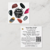 *~* Root Chakra Elixir AP64 Stenen Notitiekaartje (Voorkant / Achterkant)