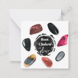 *~* Root Chakra Elixir AP64 Stenen Notitiekaartje