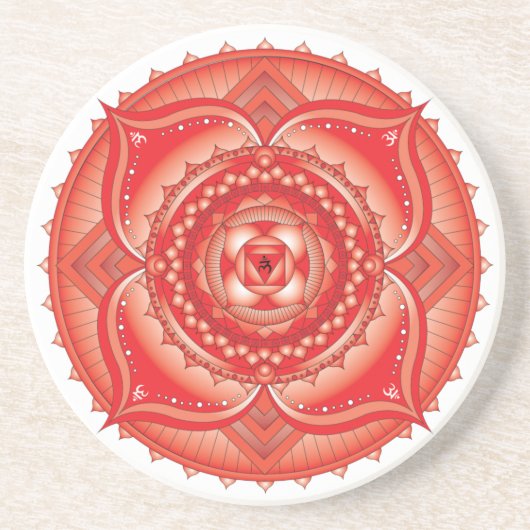 Root Chakra Light Mandala Onderzetter (Voorkant)