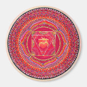 Root Chakra Mandala magneet (Voorkant)
