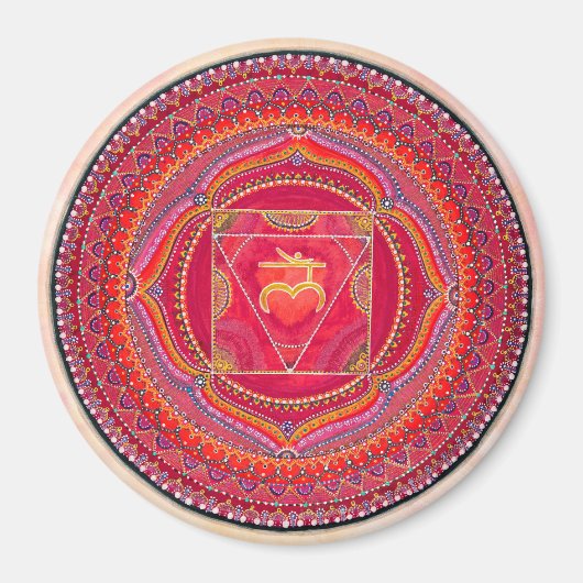 Root Chakra Mandala magneet (Voorkant)