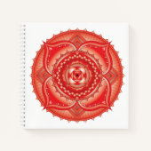 Root Chakra Mandala Red Square Notitieboek (Voorkant)