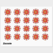 Root Chakra Mandala Ronde Sticker (Vel)