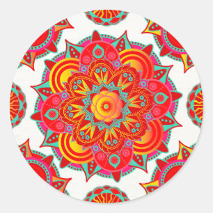 Root Chakra Mandala Ronde Sticker