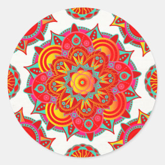 Root Chakra Mandala Ronde Sticker
