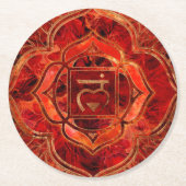 Root chakra - Muladhara Ronde Kartonnen Onderzetter (Voorkant)