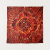 Root chakra - Muladhara Wandkleed (Voorkant (horizontaal))