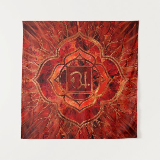 Root chakra - Muladhara Wandkleed (Voorkant (horizontaal))