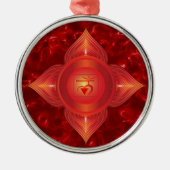 Root Chakra Ornaments Metalen Ornament (Voorkant)