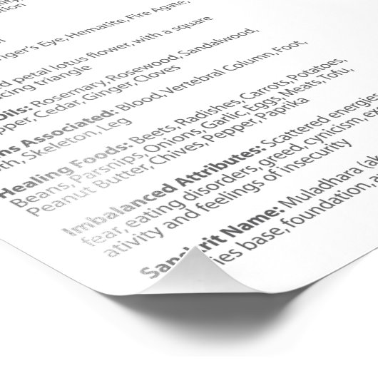 Root Chakra Poster (Hoek)