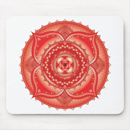Root Chakra Red Mandala Muismat (Voorkant)