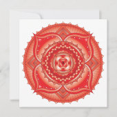 Root Chakra Red Mandala Square Note Card Notitiekaartje (Voorkant)