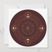Root Chakra Shadow Mandala Square Note Card Notitiekaartje (Voorkant)
