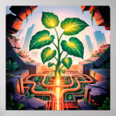 Root Circuit – Solarpunk Growth Art Poster (Voorkant)
