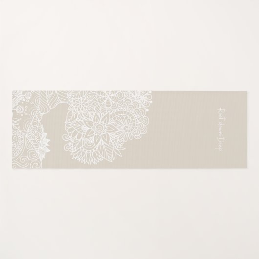 Root Down Deep Tree of Life Mandala Design - Zand Yogamat (Voorkant (horizontaal))