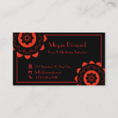 Root Ground Chakra Red Mandala Yoga Studio Visitekaartje (Achterkant)