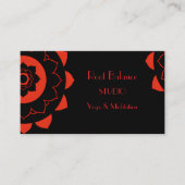 Root Ground Chakra Red Mandala Yoga Studio Visitekaartje (Voorkant)