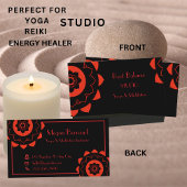 Root Ground Chakra Red Mandala Yoga Studio Visitekaartje