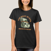 Root of Evil Unless It's Payday Dollar Bills Emplo T-shirt (Voorkant)