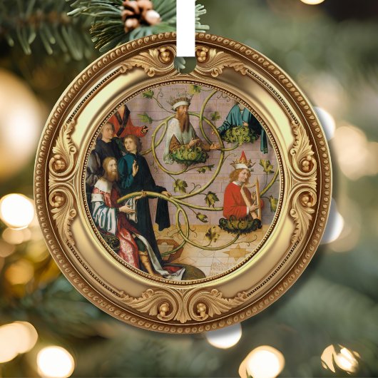 Root of Jesse Tree Advent  Metalen Ornament