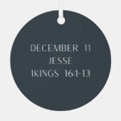 Root of Jesse Tree Advent  Metalen Ornament (Achterkant)