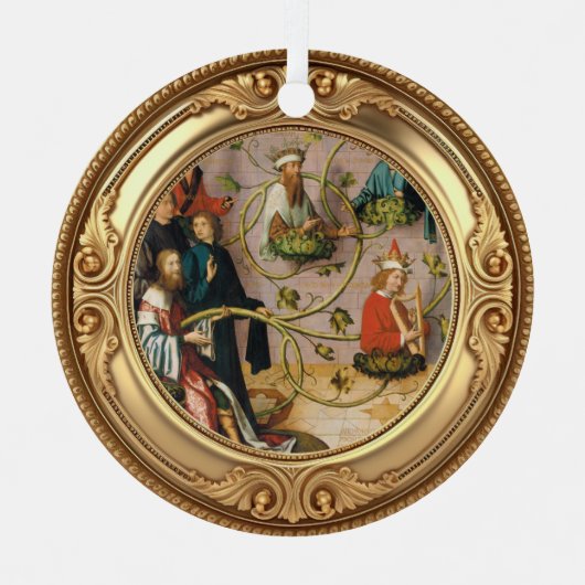 Root of Jesse Tree Advent  Metalen Ornament (Voorkant)