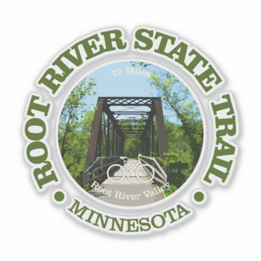 Root River State Trail (fietsen c) Sticker (Voorkant)