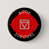 Root Survival Red Chi Chakra Button (Voorkant)