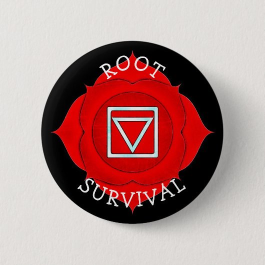 Root Survival Red Chi Chakra Button (Voorkant)