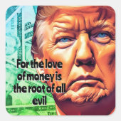 Root van alle kwaad Trump Vierkante Sticker (Voorkant)
