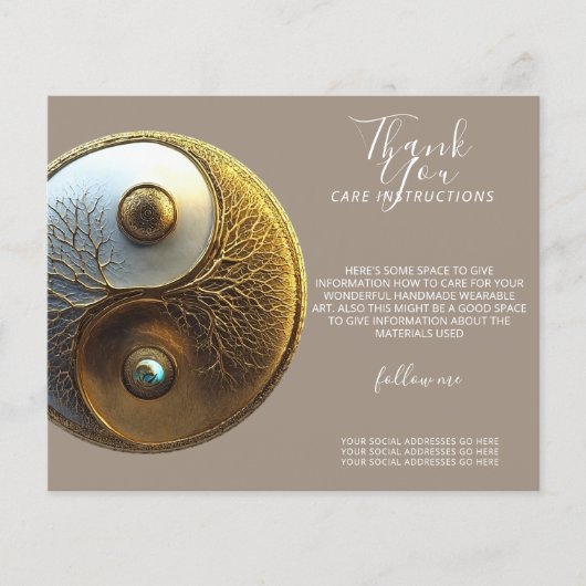 Root van Harmonie | Yin Yang Design Flyer (Voorkant)