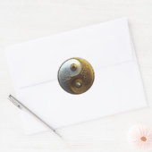 Root van Harmonie | Yin Yang Design Ronde Sticker (Envelop)