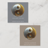 Root van Harmonie | Yin Yang Design Vierkante Visitekaartje (Voorkant / Achterkant)