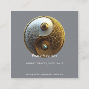 Root van Harmonie   Yin Yang Design Vierkante Visitekaartje