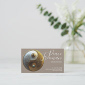 Root van Harmonie | Yin Yang Design Visitekaartje (Staand voorkant)